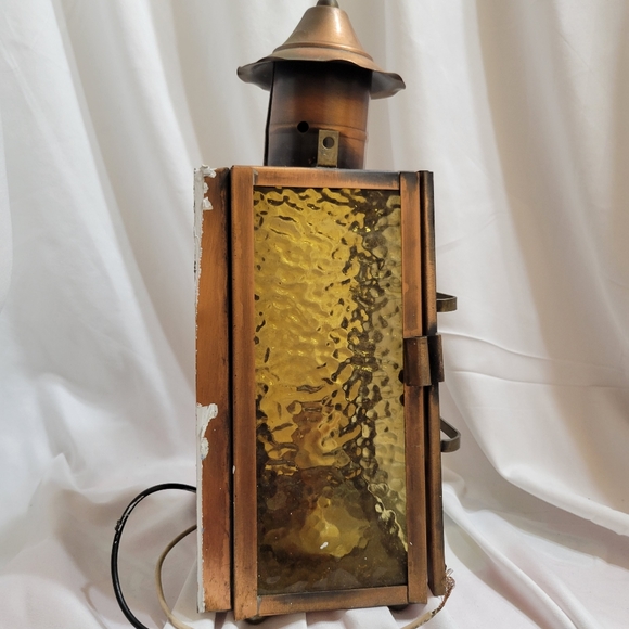 VINTAGE UNDERWRITERS LABORATORIES ELECTRIC LIGHT FIXTURE E-24431 LANTERN STYLE - Picture 7 of 9